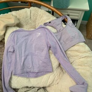 Gymshark croptop and matching sports bra